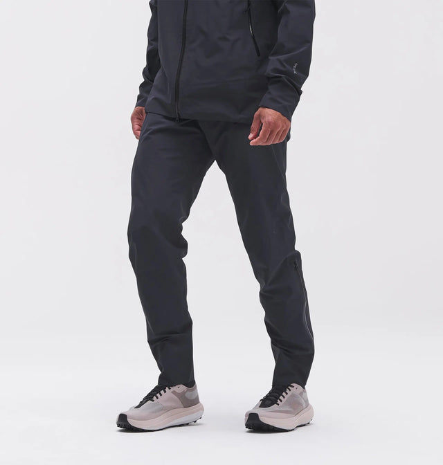 Side on-model view of men's 7mesh Guardian Apex rain pants