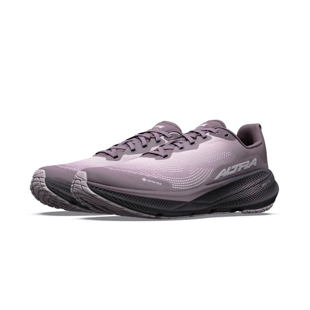 Side view of women's Blue Hour/Dawn Altra Experience Flow 3 GTX road running shoe