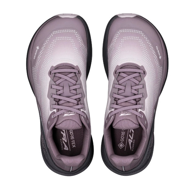 Top view of women's Blue Hour/Dawn Altra Experience Flow 3 GTX road running shoe