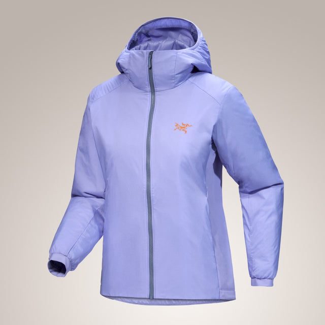 Arc'teryx women's atom hoody front view in Twilight Trail colour