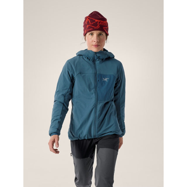 Arc'teryx Women's Proton hoody jacket front view model in Nightscape colour