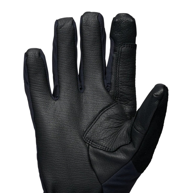 Palm view of Black Diamond Cirque Gloves in Black-Walnut colour