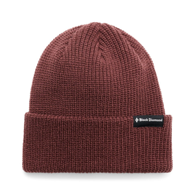 Front view of the Black Diamond Fisherman cap in fig colour
