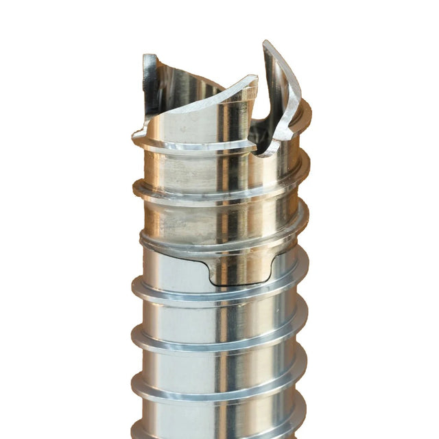 View of the tip of the Blue Ice Aero Lite Ice Screw