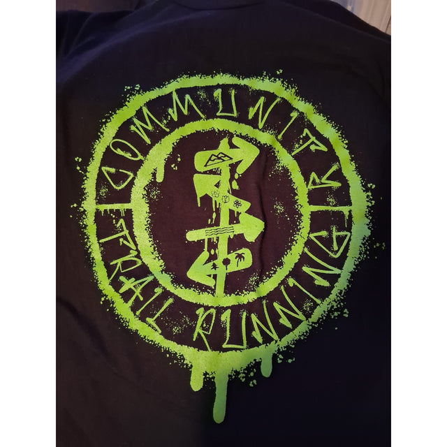 Community Trail Running Green Spray Paint T-Shirt - Unisex