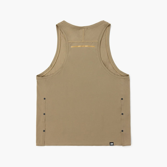 Back view of Ciele FSTSinglet 2 in canvas colour