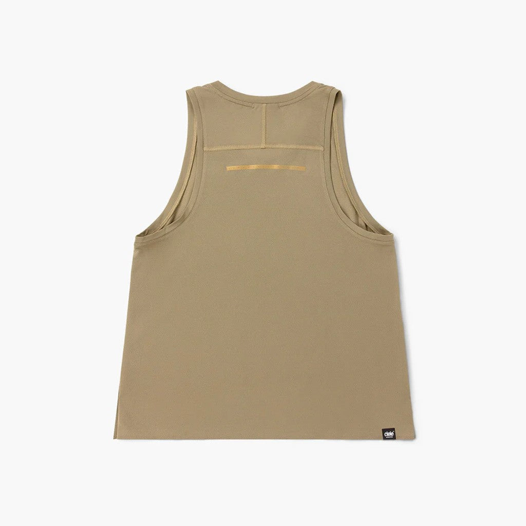 Back view of women's Ciele FSTSinglet 2 in canvas colour
