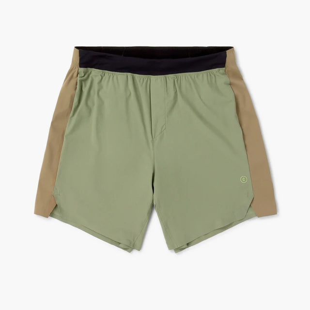 Front view of Ciele TRNShort 7" linerless 2 in toad colour