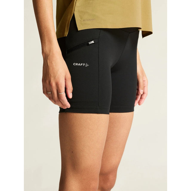 Craft Pro Trail Short Tights 2 Women's in Black/Black colour pocket detail
