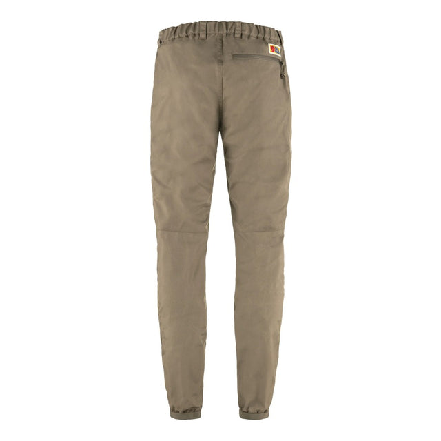 Men's fjallraven verdag trousers in suede brown back view