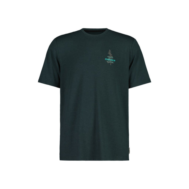 Front view of men's Maloja KasteinM mountain tee in mountain pine colour