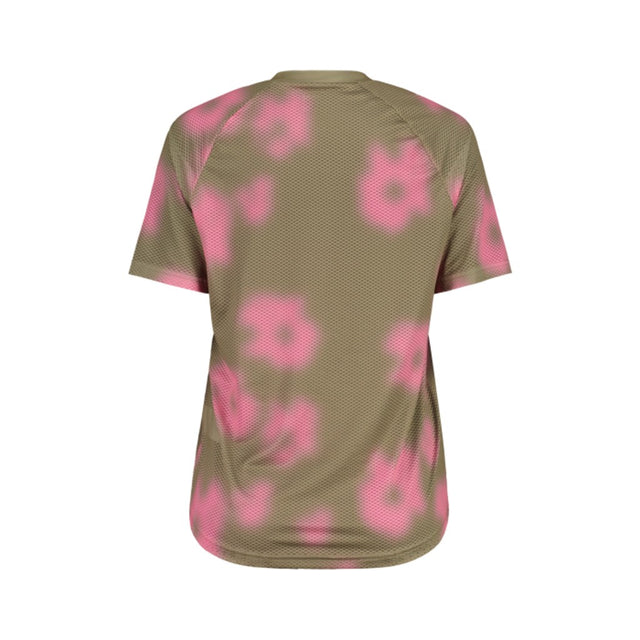 Back view of women's maloja LancyM running tee in warm shadow colour