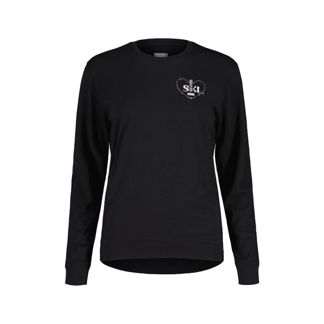 Front view of Maloja StamsundM. Longsleeve Women's in Black colour