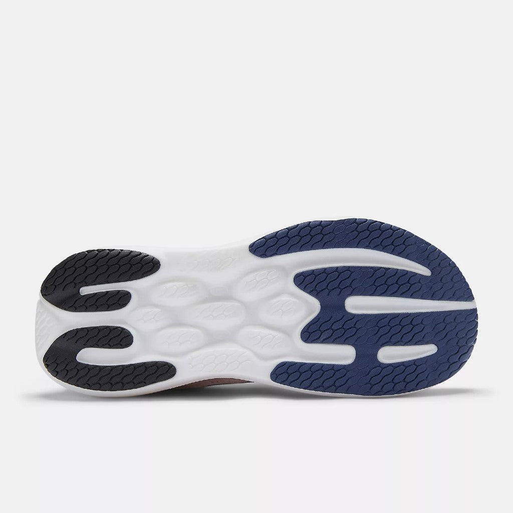 Sole view of women's New Balance Fresh Foam X 1080 v15 running shoe in white/purple/pink colour