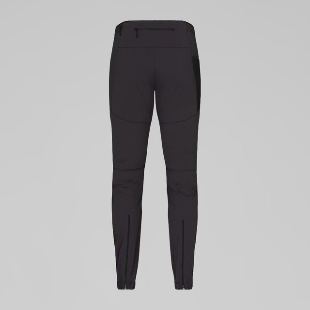 Back view of Norrona Senja Flex1 Trackster pants for men in caviar black colour
