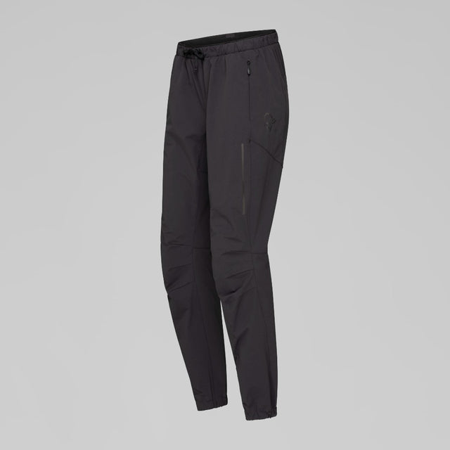 Side view of Norrona Senja Flex1 Trackster pants for women in caviar black colour