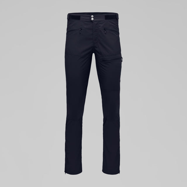 Front view of Norrona femund Flex1 lightweight pants men's in caviar black colour