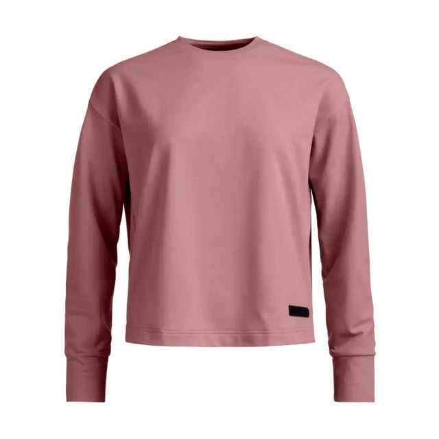 Front view of Ortovox women's Affinity Crew Neck in Dusk Rose colour
