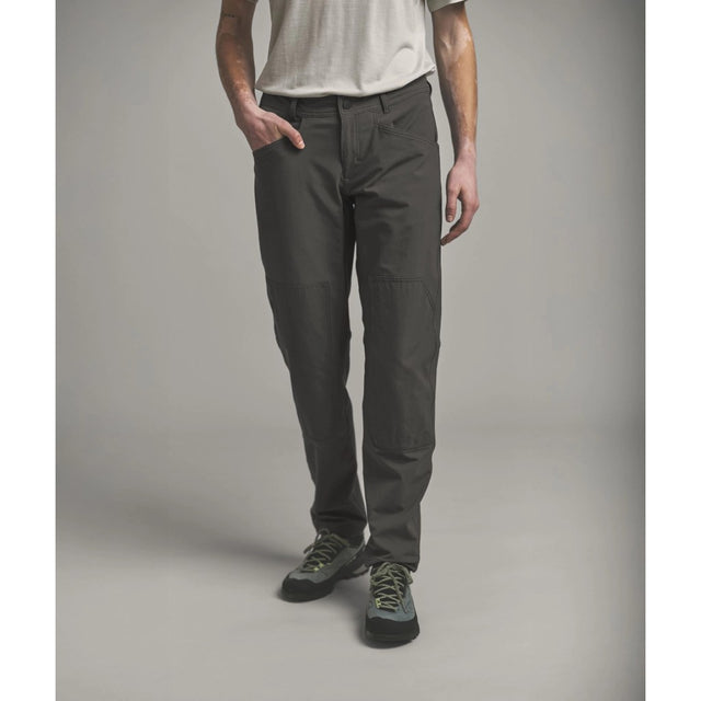 Front view on-model of Ortovox Affinity Plus Pants Women's in Dark Wild Herbs colour