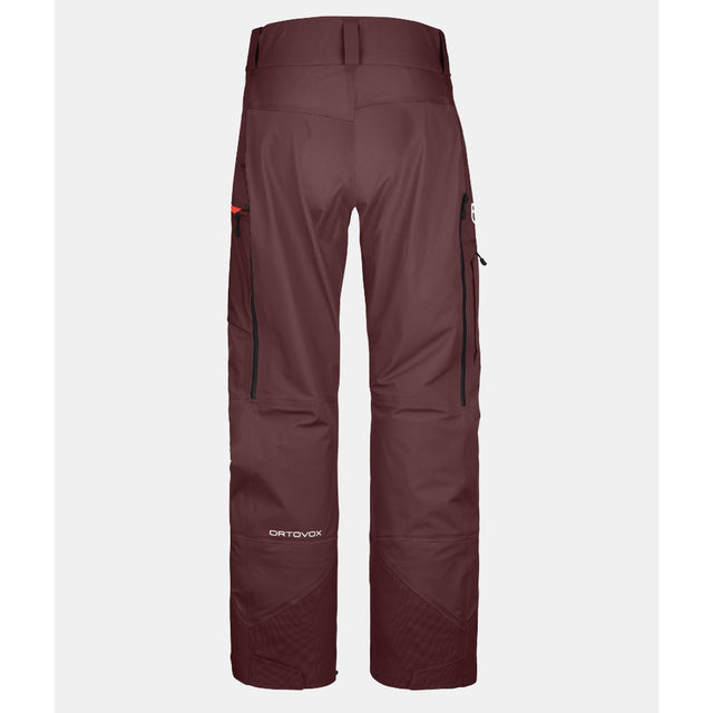Women's Ortovox 3L Ravine Shell Pants winetasting back