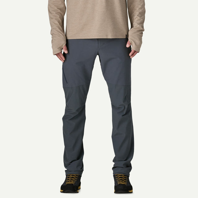 Front view on-model of Patagonia men's terravia alpine pants