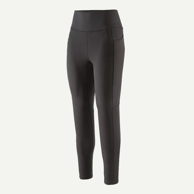 Front view of Patagonia's women's terravia peak tights in black colour