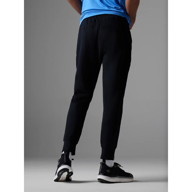 Back on-model view of Rabbit EZ Joggers men's in black colour