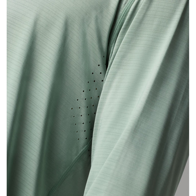 Perforation detail view of rabbit UPF Tee Long Sleeve Men's in Iceberg Green colour