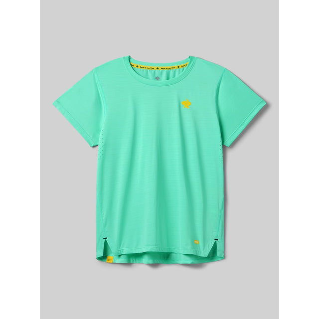 Front view of rabbit UPF Tee SS women's in opal colour