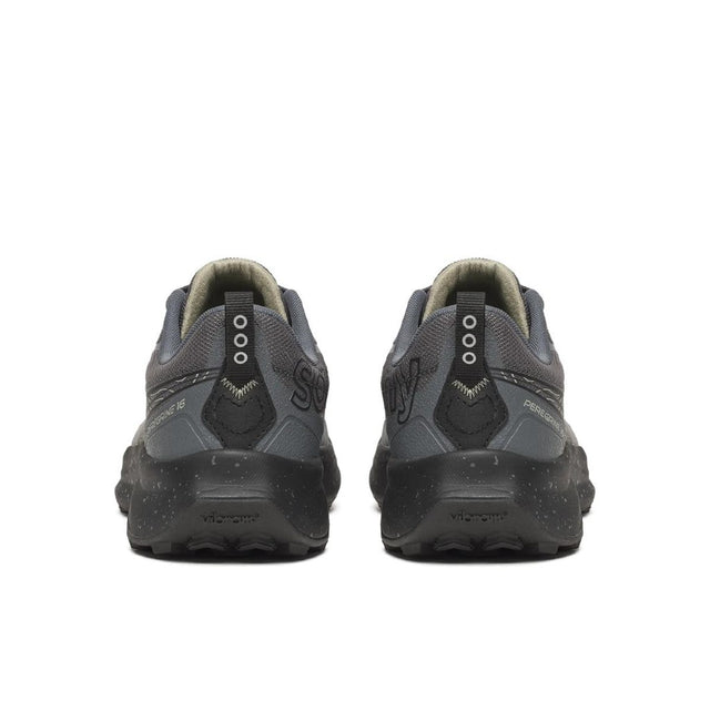 Back view of men's peregrine 16 in carbon black colour