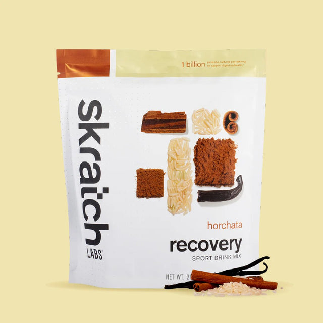 Skratch labs sport recovery drink mix, horchata flavour