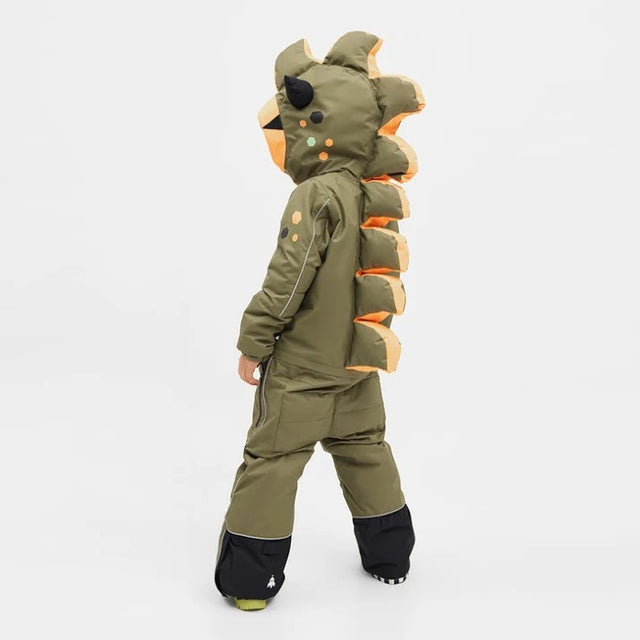 Back on-model view of Weedo Khamondo Kid's Snowsuit in Khamondo colour