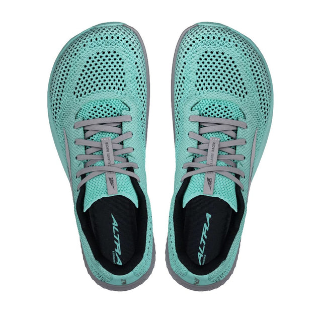 Top view of women's Altra Escalante Racer 2 running shoes in teal colour