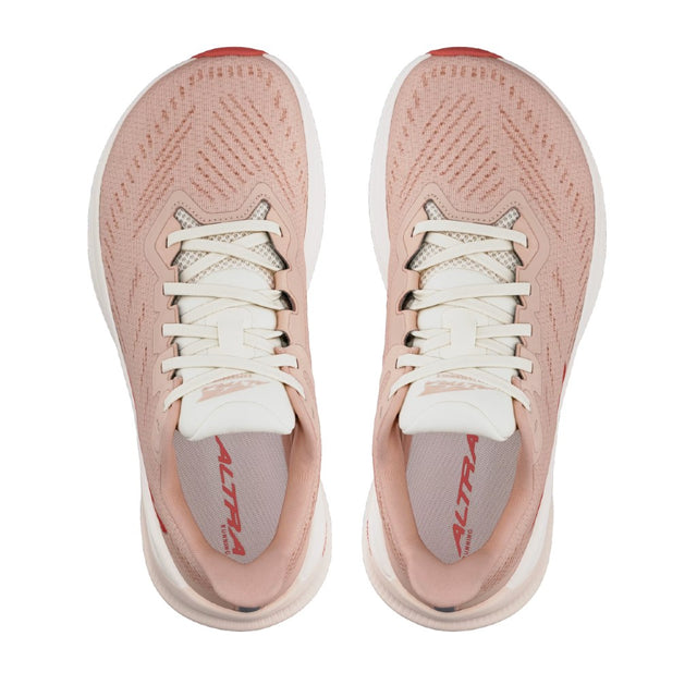Top view of women's Altra Experience Flow 2 running shoes in dusty pink