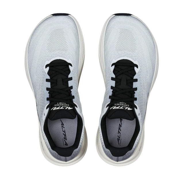 Top view of men's light grey Altra Experience Flow 3 running shoes