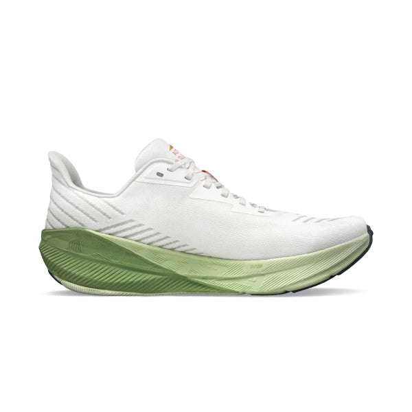 Inner side view of men's Altra FWD Experience running shoe in white