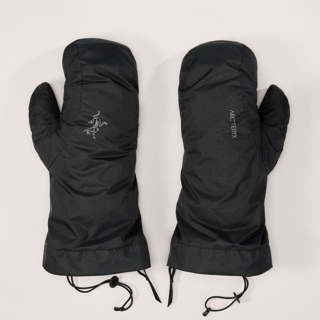 Pair of black Arc'teryx Beta Down Mittens