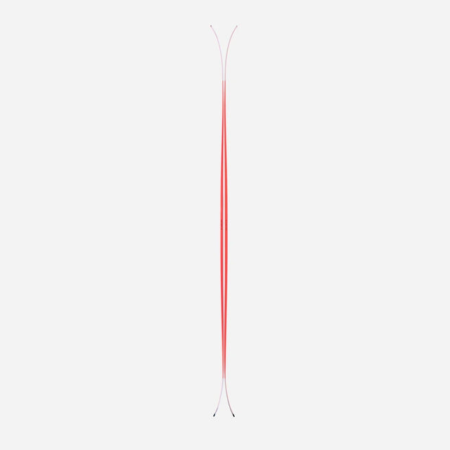 Side view of a pair of pink Black Crows Draco Freebird skis