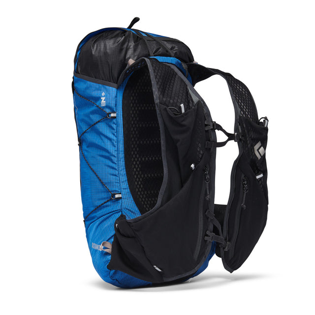 Front view of Black Diamond Distance 22 backpack in Ultra Blue