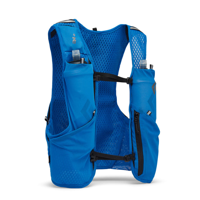 Front view of Black Diamond Distance 4 running vest in Ultra Blue colour