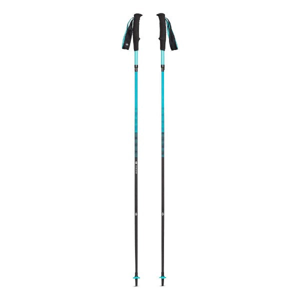 Extended view of women's Black Diamond Distance Carbon Z running poles