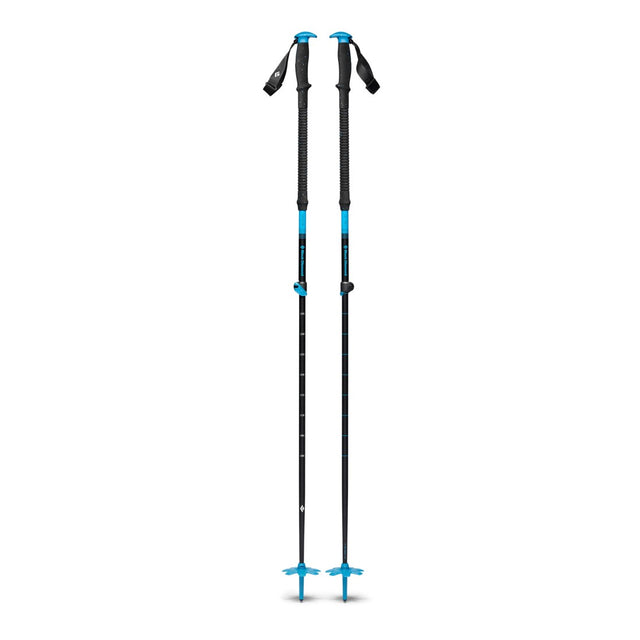 Pair of blue/black Black Diamond expedition ski poles