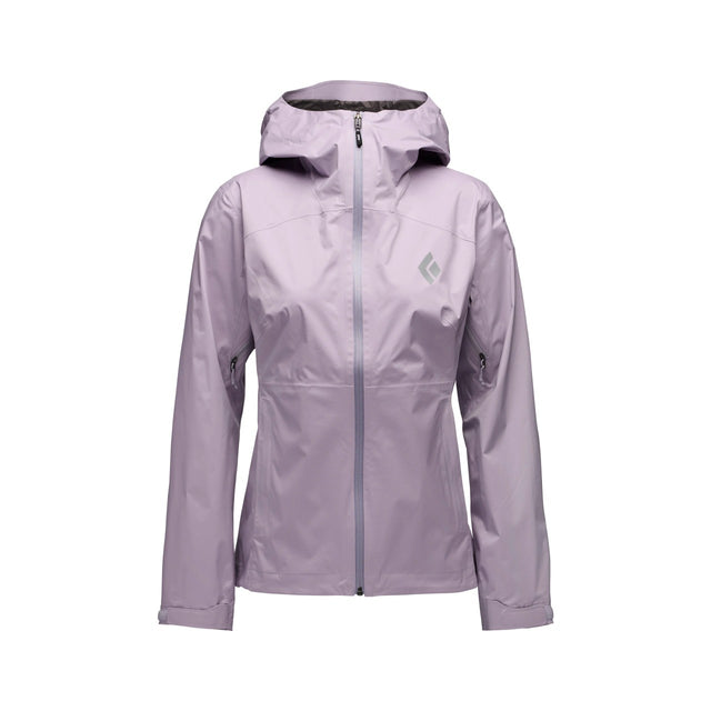 Women's Black Diamond Fineline Stretch rain shell in dusty violet colour