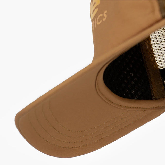 Under brim view of ciele athletics TRLCap SC Comp Onehundred running hat in Dark Ochre colour