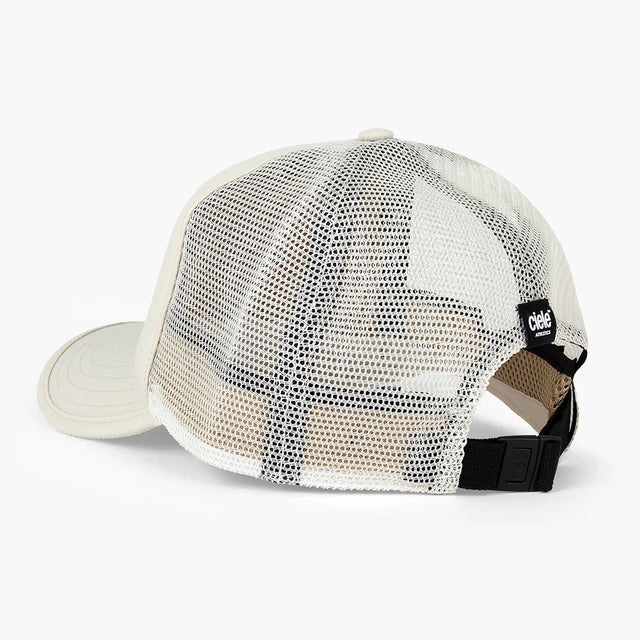 Back view of ciele athletics TRLCap SC Field trucker running hat in Rainy Day colour