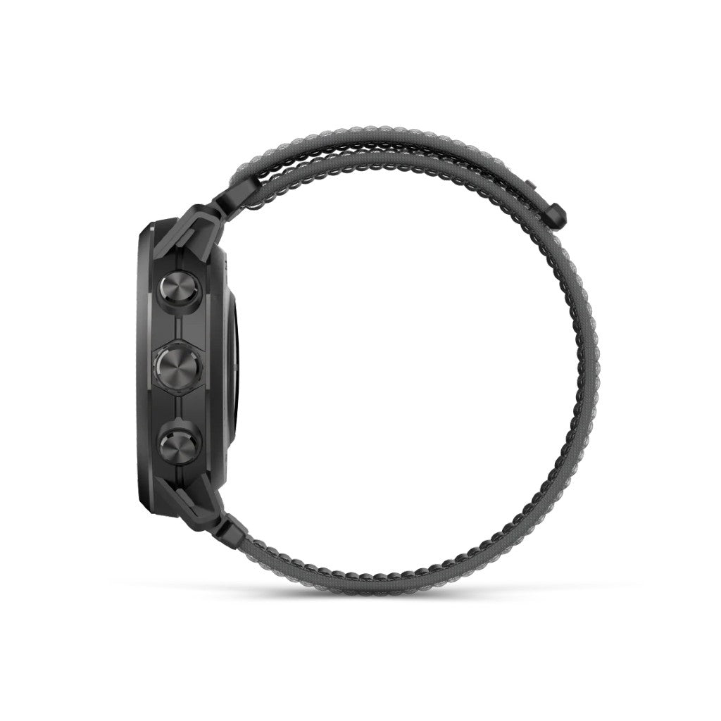 Side view of black COROS APEX 2 gps watch