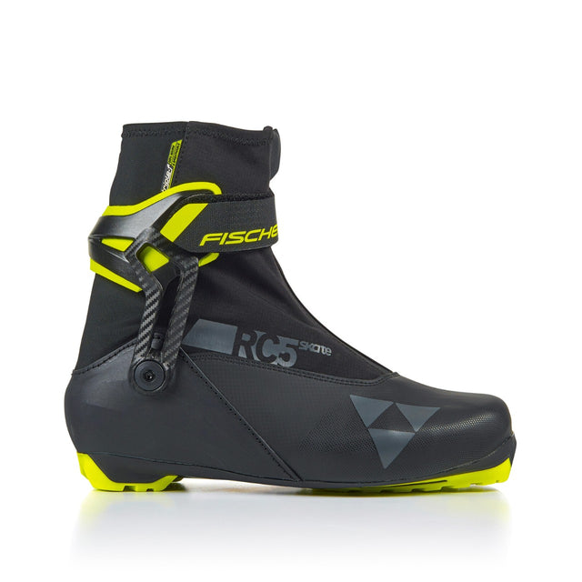 Side view of men's Fischer RC5 Skate ski boot