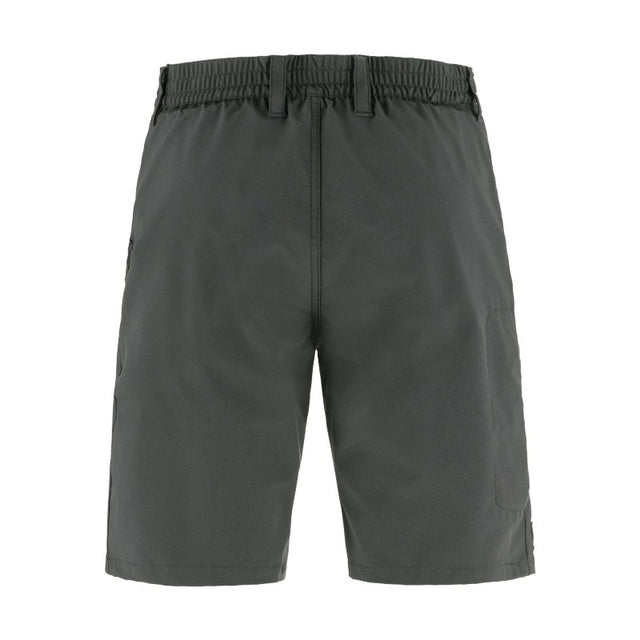 Back view of men's grey fjallraven abisko trail stretch shorts