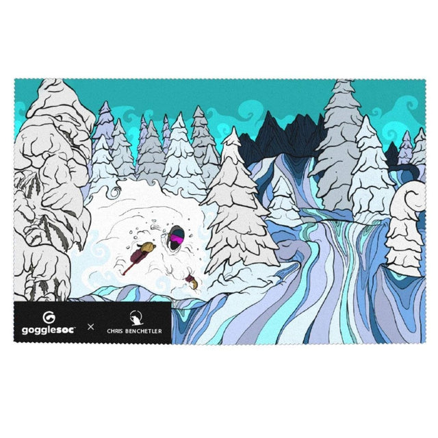 Gogglesoc lens wipe with Into the white room graphic