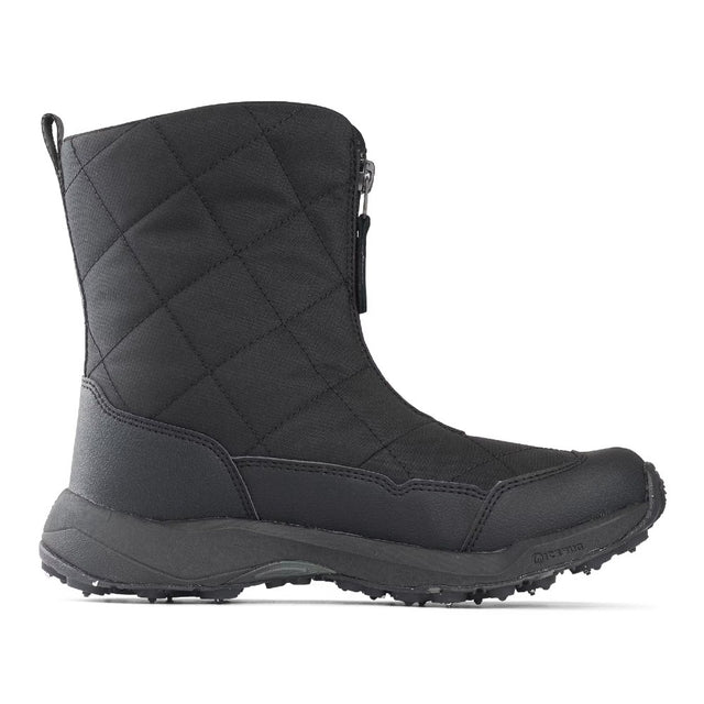 Inner side view of men's black Icebug Ivalo4 studded winter boot